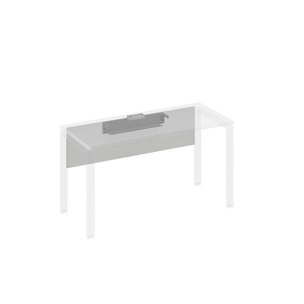 Экран стола 140 с кабель-каналом A4 А4 Б 842 БП серый / металлокаркас антрацит - Вид 1