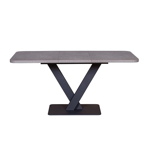 Стол Chester раздвижной  (120+40) камень темный, опоры черные - Вид 8