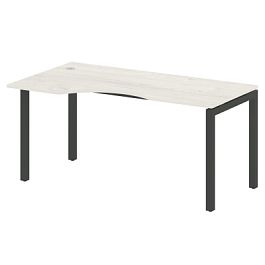 Metal System Quattro Стол криволинейный левый на П-образном м/к 50БП.СА-1 (L) Дуб наварра/Антрацит металл 1600*900*750 - Фото предпросмотра