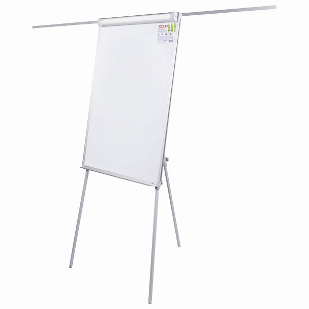 Доска-флипчарт с дополнительными держателями для бумаги, магнитно-маркерная, 70х100 см, тренога, STAFF, 238004 - Вид 2