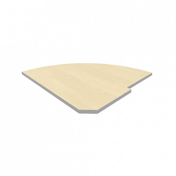 Полка для стойки угловой "Riva" А.РС-5.2 клен/металлик - Вид 1