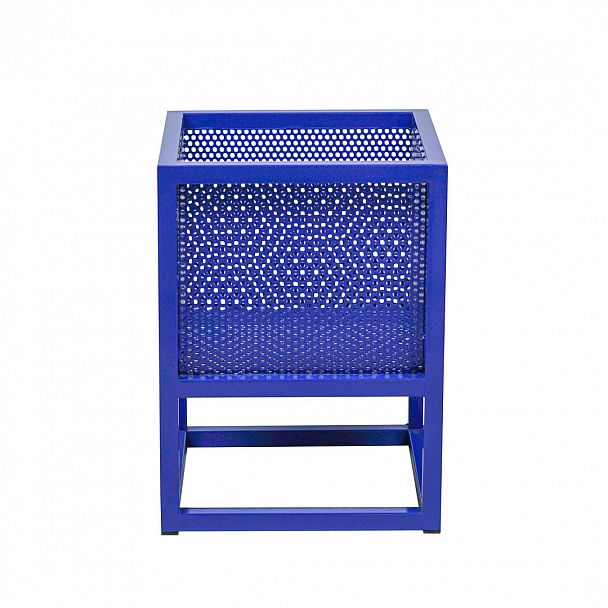 Кашпо лофт Cube, синий - Вид 3