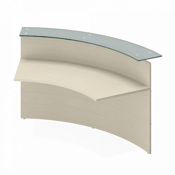 Модуль стойки-ресепшн радиусный "Имидж" ПК-ИМД-СКР194Х100СМ-В6-99 клен - Вид 1