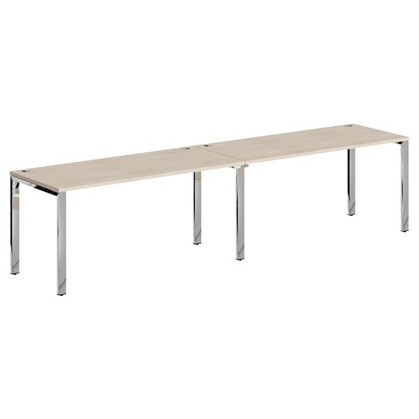 Стол 2-х местный XGWST 3270.1 Бук Тиара/Нержавеющая сталь 1600х700х750 XTEN GLOSS - Вид 1