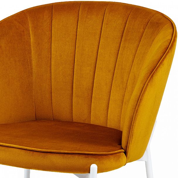 Комплект кухонных стульев Миэль горчичный велюр/белый, 2 шт. - Вид 6