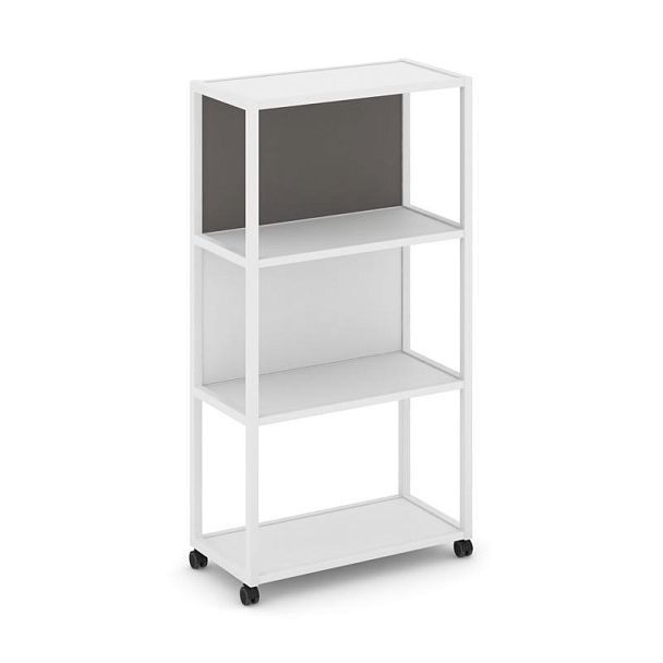 Shelf Mobile Стеллаж 4 уровня 1 секция VR.LT-STK-403.12 Белый Бриллиант/Металл Белый/W-26 1200*400*1523 - Вид 1