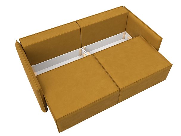 Диван прямой Либерти Велюр желтый - Вид 8