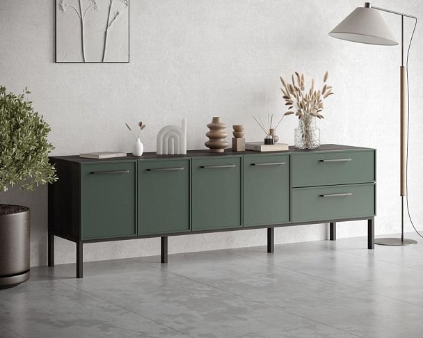 Комод с четырьмя дверками и двумя ящиками Nicole арт NEM04G - Вид 2