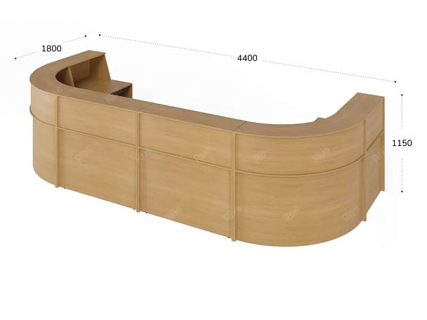 ЛАЙТ / LIGHT RLG073 Двойной ресепшн 440x180x115 Бук - Вид 3