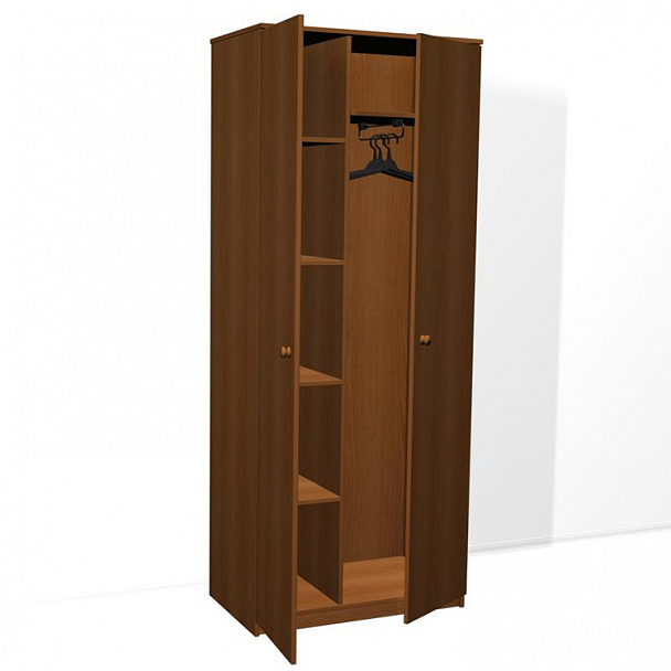 Шкаф "Общежитие" 2-створчатый комби ПВХ 2,0 - Вид 1