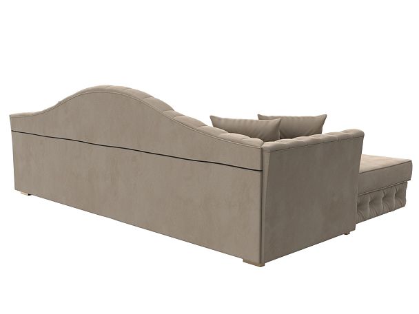 Диван угловой Артис левый угол Велюр бежевый - Вид 6