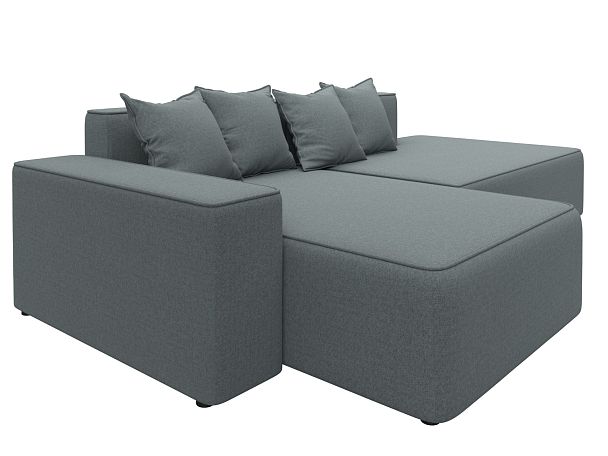 Диван угловой Лига-079 угол левый Рогожка серый - Вид 3