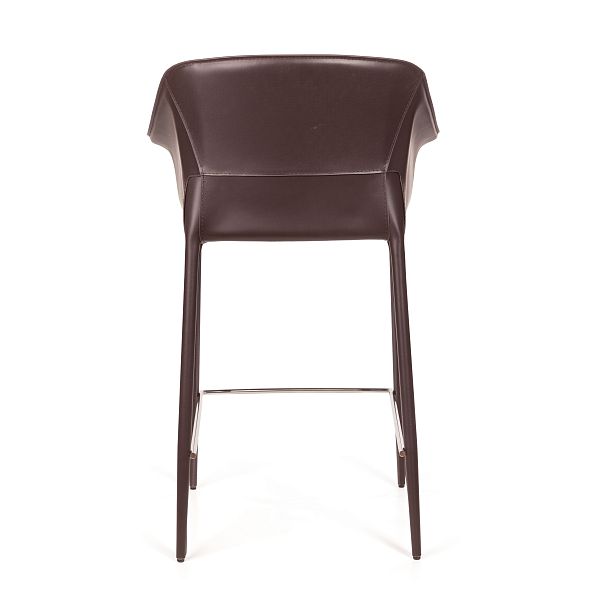 Стул полубарный GIO, кожа коричневый - Вид 6