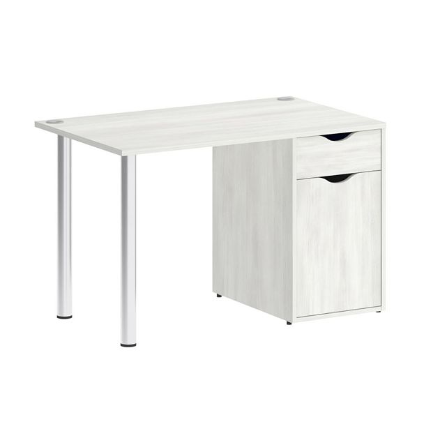 Home Office Стол письменный VR.SP-3-118.1 Снежная патина/Хром опоры 1180*720*750 - Вид 1