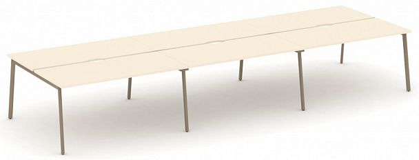 Рабочая станция на 6 мест " ESTETICA" ES.D.RS-6.4-VP Сатин - Вид 1