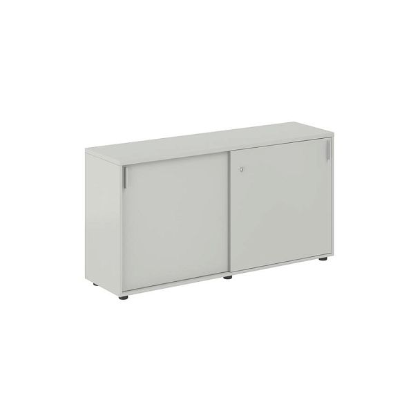 Шкаф купе 1438х400х750 низкий, с замком / корпус цвет: серый бархат, двери цвет: серый бархат Сигма / Sigma - Вид 1