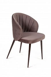 Стул Mont Blanc, бархат антрацит 14 / черный конус - Фото предпросмотра