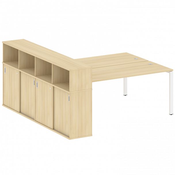 Рабочая станция "Metal System" БП.РС-СШК-4.5 акация/белый - Вид 1