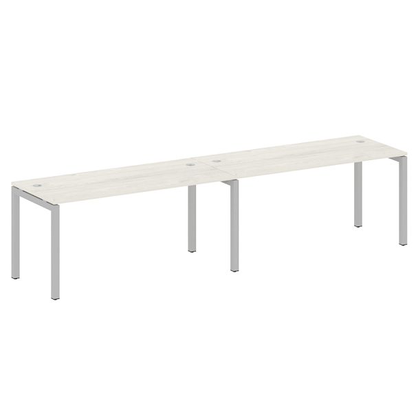 Metal System Quattro Р. ст. на 2 раб. места на П-образном м/к 50БП.СМ-2.4 Дуб наварра/Серый металл 3200*720*750 - Вид 1