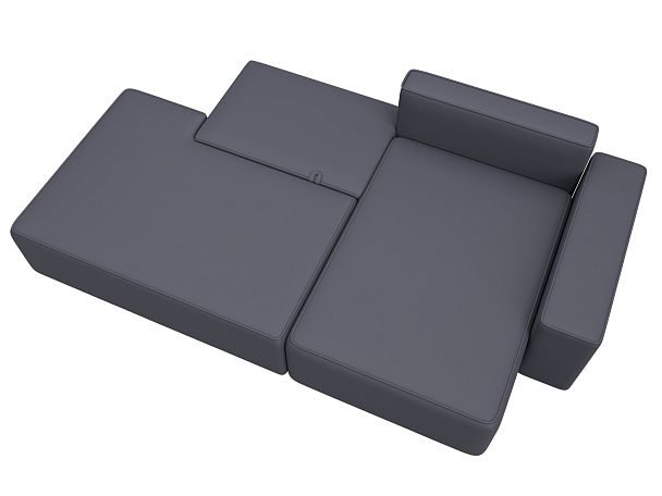 Диван угловой Лига-079 угол правый Экокожа серый - Вид 8