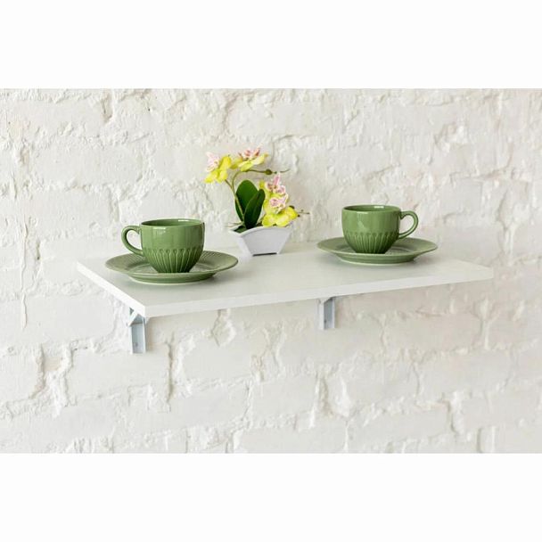 Стол настенный откидной "СЛКС", 600х380 мм, многофункциональный, ЛДСП белая - Вид 5