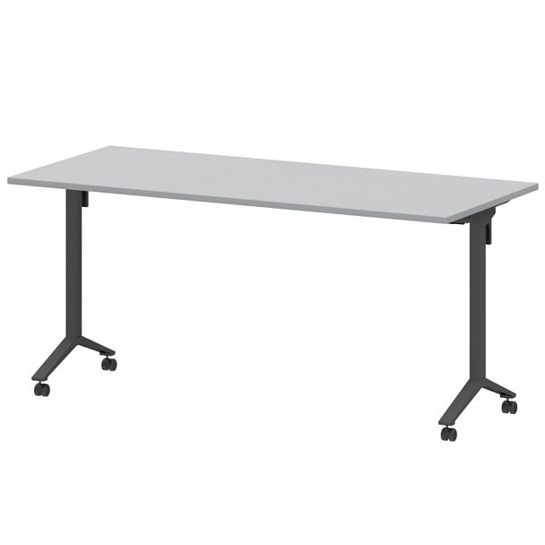 Стол мобильный складной МБ22-160.70 Серый/Антрацит 1600x700x750 Моби - Вид 1