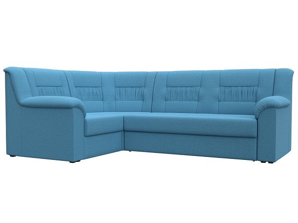 Диван угловой Карелия левый угол Рогожка голубой - Вид 1
