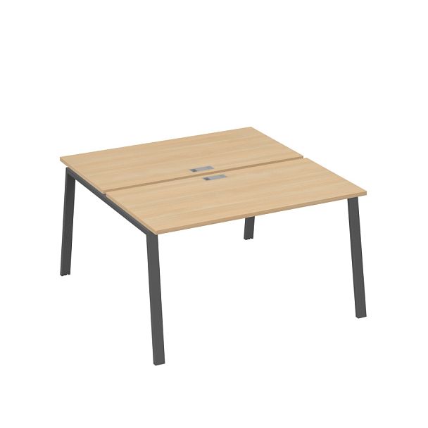 Рабочая станция на металлокаркасе TRE (2х140) A4 А4 Б3 174 БП натуральный дуб / металлокаркас антрацит - Вид 1