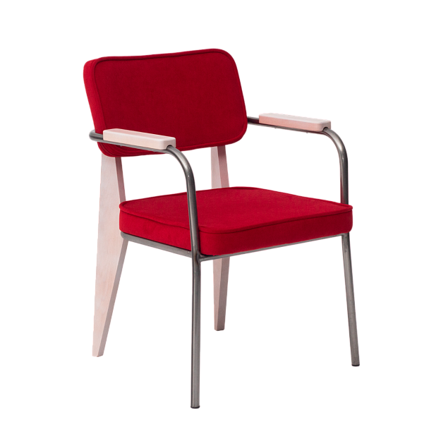 Стул Mix, велюр Teddy 644, ножки бук морилка белая - Вид 2