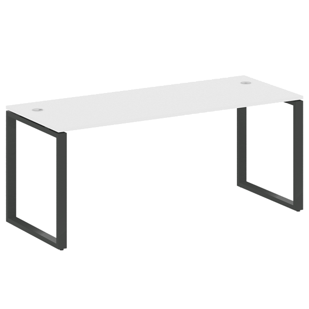 Metal System Стол письменный на О-образном м/к БО.СП-5 Белый/Антрацит металл 1800*720*750 - Вид 1