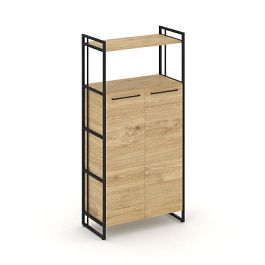 Rift Шкаф 4 ниши широкий RF.SS-43 Тиквуд Светлый/Металл Черный 798*396*1648 - Фото предпросмотра