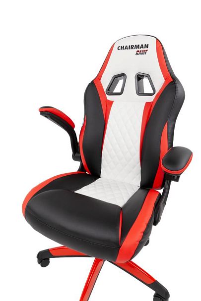 Кресло Chairman game 15 Россия экокожа черный/красный/белый - Вид 15