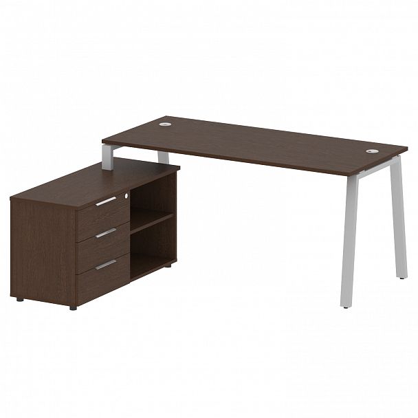 Рабочая станция "Metal System" БА.РС-СТС-2.4 венге/серый - Вид 2