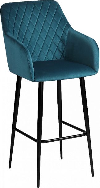 Барное поворотное кресло Барли К, Confetti izumrud/черный - Вид 4