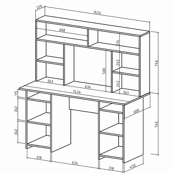 Стол компьютерный Лайт-6 СН - Вид 2