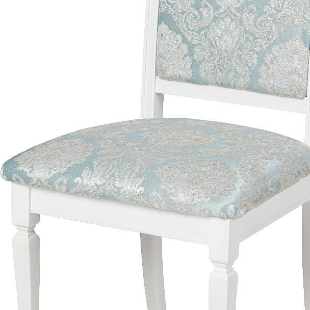 Комплект деревянных стульев с мягким сиденьем Бармс Белая эмаль/Бирюзовый жаккард, 3 шт. - Вид 11