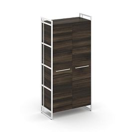 Rift Шкаф 4 ниши широкий RF.SS-41 Дуб Мали/Металл Белый 798*396*1648 - Фото предпросмотра