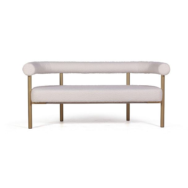 Диван Biggi, букле Turin ivory / опоры золото - Вид 2