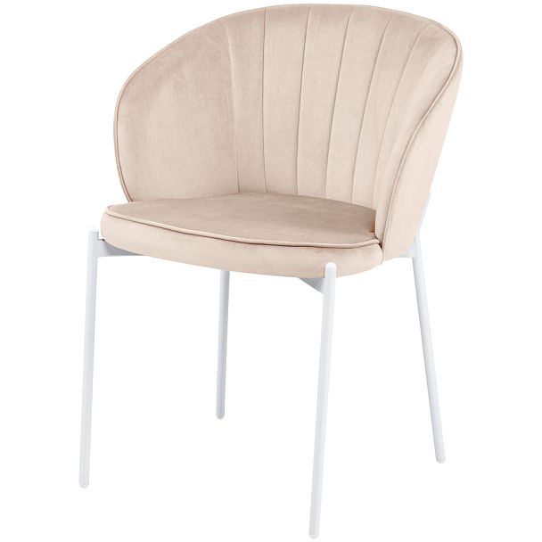 Комплект кухонных стульев Миэль кремовый велюр/белый, 4 шт. - Вид 1