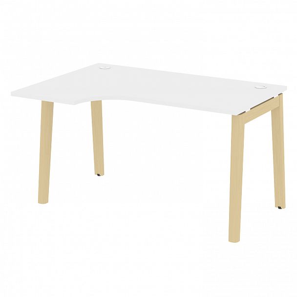 Стол эргономичный "Onix wood" OW.SA-2 белый/дуб светлый - Вид 2