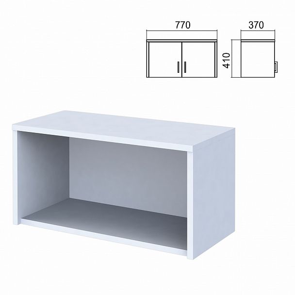 Шкаф-антресоль "Арго", 770х370х410 мм, серый - Вид 2