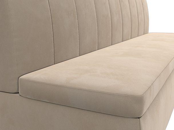 Кухонный прямой диван Кантри (полностью велюр бежевый) - Вид 4