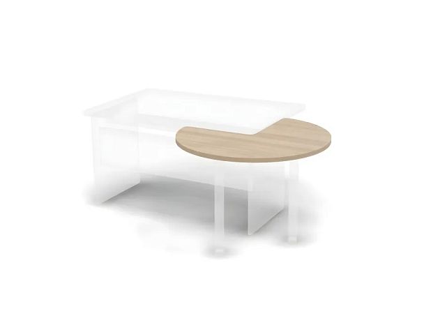 БЕРЛИН / BERLIN Приставной элемент на угол стола (без опоры) 1010х1010х28 Акация - Вид 1