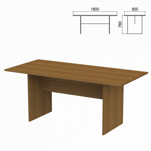 Стол для переговоров "Арго", 1800х850х760 мм, орех - Вид 1