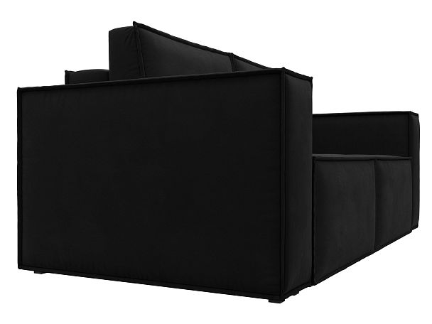 Диван прямой Куба мини Микровельвет черный - Вид 3