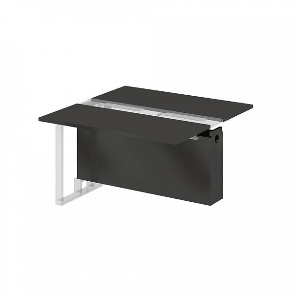 Центральный модуль 120 переговорного стола на промежуточных опорах "Компьютерные столы"  ПК-ФРМ-СТГ120Х120/Ц-В2-179 дуб ферраре - Вид 1