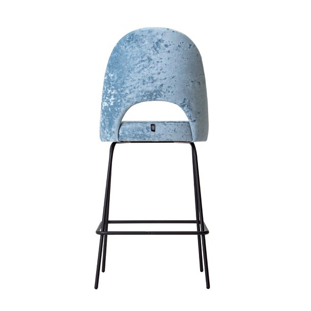 Стул барный Маллин, велюр Palermo sky 08, ножки металл - Вид 6