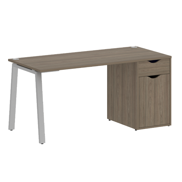 Home Office Стол письменный VR.SP-3-158.1.A Вяз/Серый металл 1580*720*750 - Вид 1