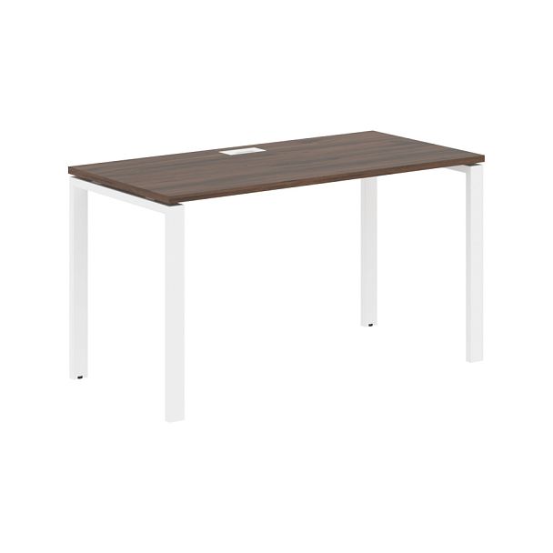 Стол прямой EUST 1367 Дуб Денвер тёмный/Белый 1360х670х750 EDIS - Вид 1