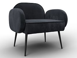 Кресло Лига-086 Велюр серый - Фото предпросмотра